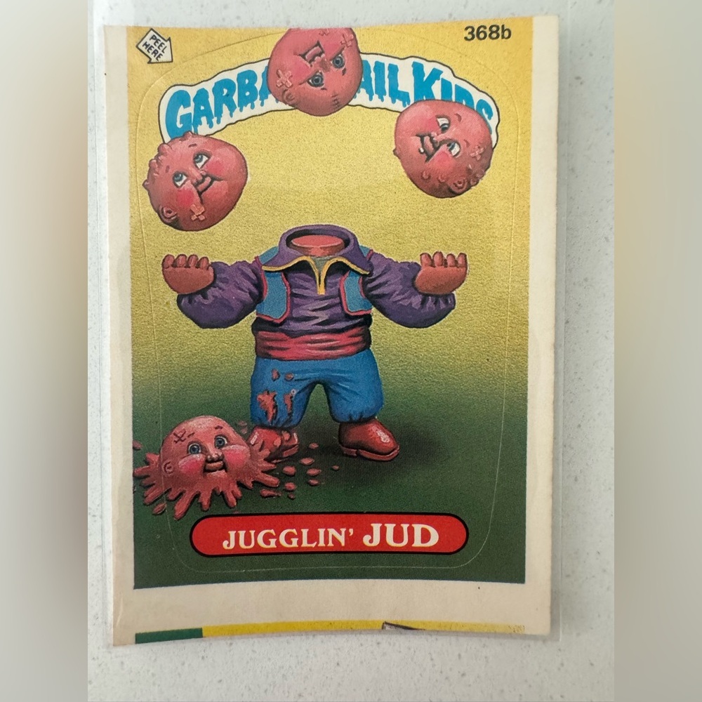 Rare Miscut Topps Garbage Pail Kid Error Cards, set of 2